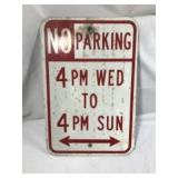 Vintage NO PARKING Metal Sign
