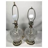 Vintage Lead Crystal Lamps (pair)