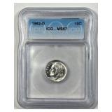 1962-D Eisenhower Dime MS67