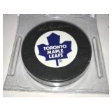 Autographed Toronto Maple Leafs hockey puck