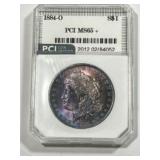 1884 O Morgan Dollar PCI MS65+