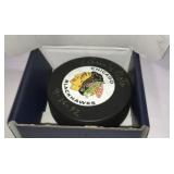 Pierre Pilote Autographed Chicago Blackhawks Puck