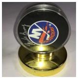 Autographed NY Islanders Hockey Puck