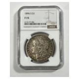 1896 S Morgan Dollar F15 Graded