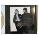 Peter Asher Autographed Framed Display with Souven
