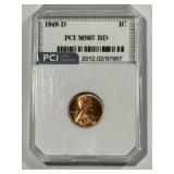 1949-D Lincoln Wheat Cent Red MS67