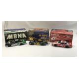 Collection of 3 Diecast collectible race cars