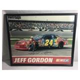 Jeff Gordon autographed framed photo