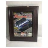 Framed Beckett racing collector magazine