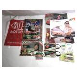 NASCAR tickets, magazine, patch, lanyard keychain