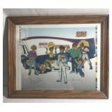 Autographed framed speed racer animation
