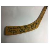 Hanson Bros. Autographed Hockey Stick Head
