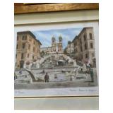 Romano Putini, Piazza di Spagna, Rome, Watercolor