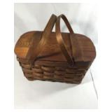 Vintage Woven Picnic Basket