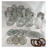 Vintage Ball Glass Quart Canning Jars