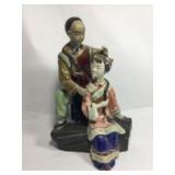 Shiwan Chinese Couple Porcelain Figurine