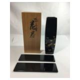 Vintage Japanese WAJIMA ï¿½ NURI lacquerware vase