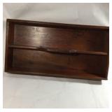 Vintage Wooden Primitive Cutlery Tray