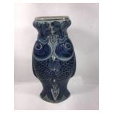Vintage Tall Vase Pisces Double Fish