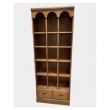 Wall-Mounted Stained Wood Display Shelf
