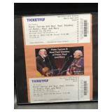 Peter, Paul & Mary Framed Concert Tickets