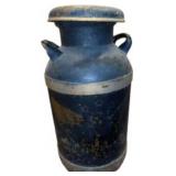 Vintage Painted Americana Style Steel Milk Can