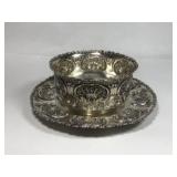 Repousse Sterling Bowl & Underplate