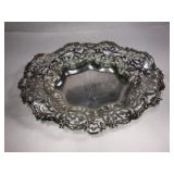 Sterling Serving Basket w/ Pierced Border