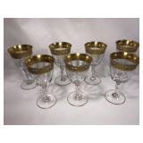 Versace-Inspired Gold Rimmed Wine Glasses