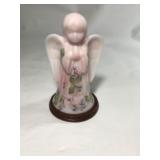 Fenton Art glass Roselene satin angel bell