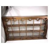 Vintage Wood Wall Hanging Display Shelf