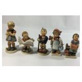 5 collectible Hummel figures,titledThe builder