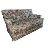 Traditional Skirted Two-Seat Sofa w/ Hunting Scene