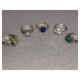 Sterling Rings (5) All are Size 10