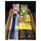 Maglite, shell wallet and misc