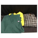 Champion sweatshirts and flannel zip up