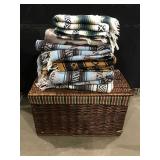Wicker with blankets