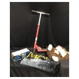 Scooter, Batman blanket and puppet