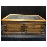 Antique Slant Top Spool Cabinet