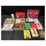 Vintage playing cards and poker chips