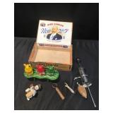 Vintage Bar items and Cigar Box