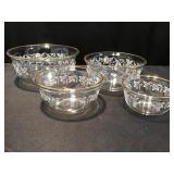Etched Glass Nesting bowls