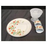 Strawberry Plate and Napkin Rings