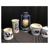 Pottery and lantern
