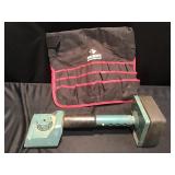 Carpet stretcher and husky tool bucket bag