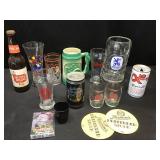 Beer glasses & misc