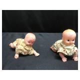 Vintage crawling dolls