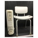 Shower Chair  & Heater
