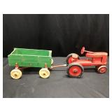 Wood Tractor & Wood Wagon