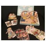 Vintage paper dolls, Postcards